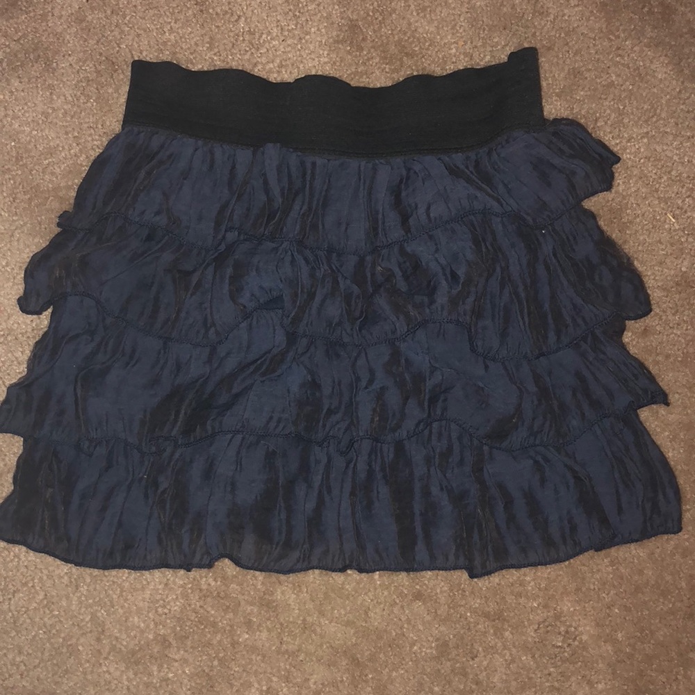 Ruffled blue skirt